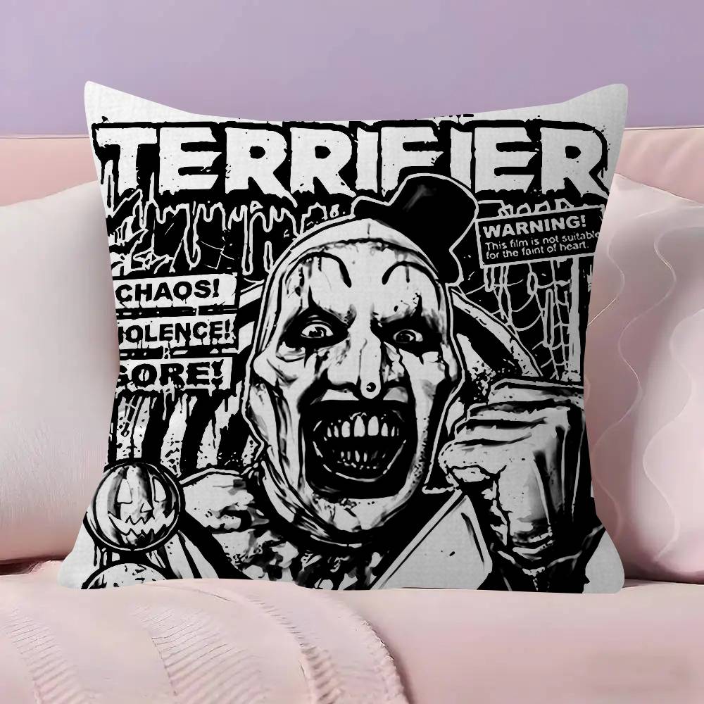 Halloween Horror Terrifier Film Kissen Anime Kissen Sofa Bett Kopfkissenbezug Kissenbezug 45x45 cm Mode