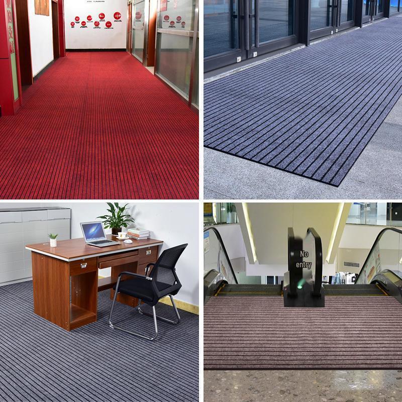 Large Red Anti-Slip Water Absorbent Doormat for Hotel Entrances and Shopping Mall Corridors