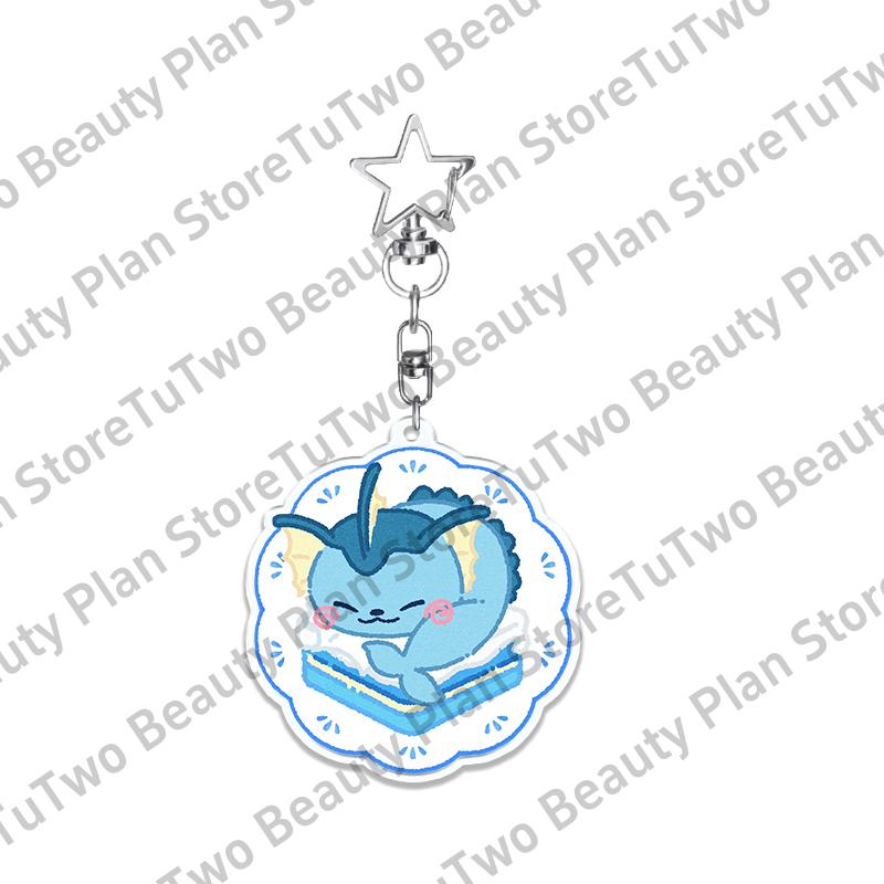 

Cartoon Cake Style Eevee Vaporeon Flareon Espeon Umbreon Glaceon Sylveon Jolteon Star Keychain Anime Acrylic Car Keyring Pendant about 5cm