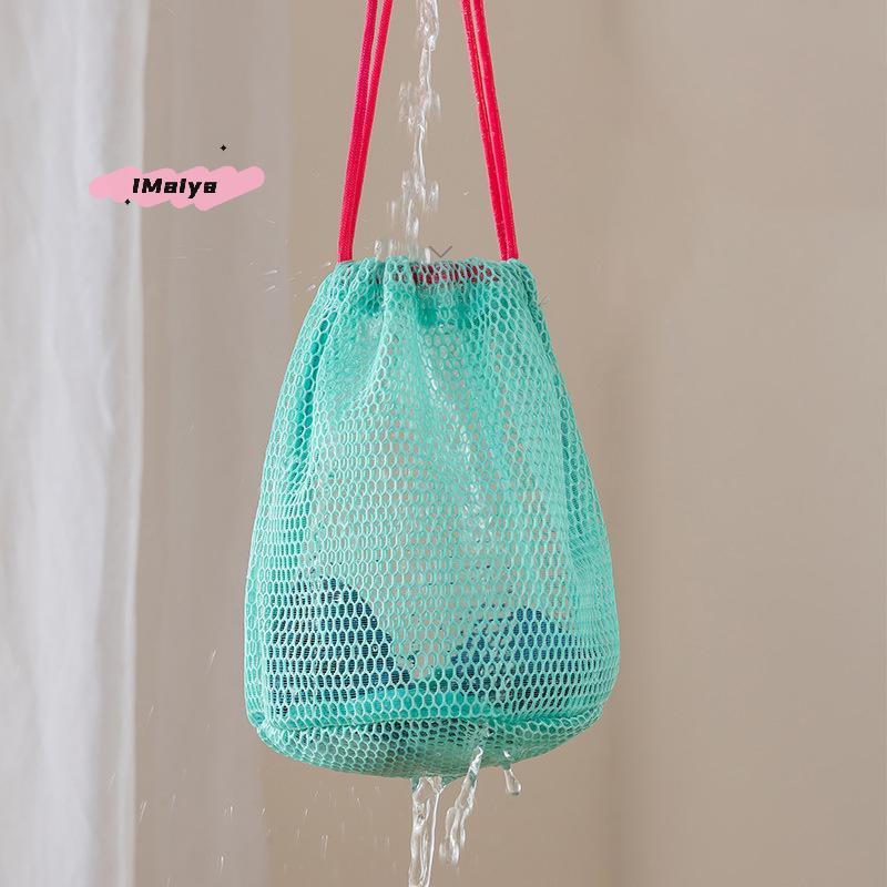 Nylon Mesh Drawstring Storage Pouch Bag Multi-Purpose Travel And Outdoor Activity Digital Products & Makeup Organizer Bag