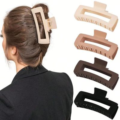 5 Inche Extra Large Claw Clips for Thick Hair and Long Hair, 4 Pack Xl Jumbo Claw Clips, Oversized Matte Non-slip Rectangle Hair