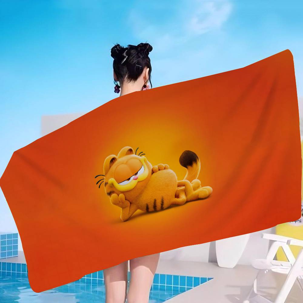Cute-T-Garfields Microfiber Blanket Quick Drying Beach Towels Oversized Printing Super Absorbent Pool Towel Blanket