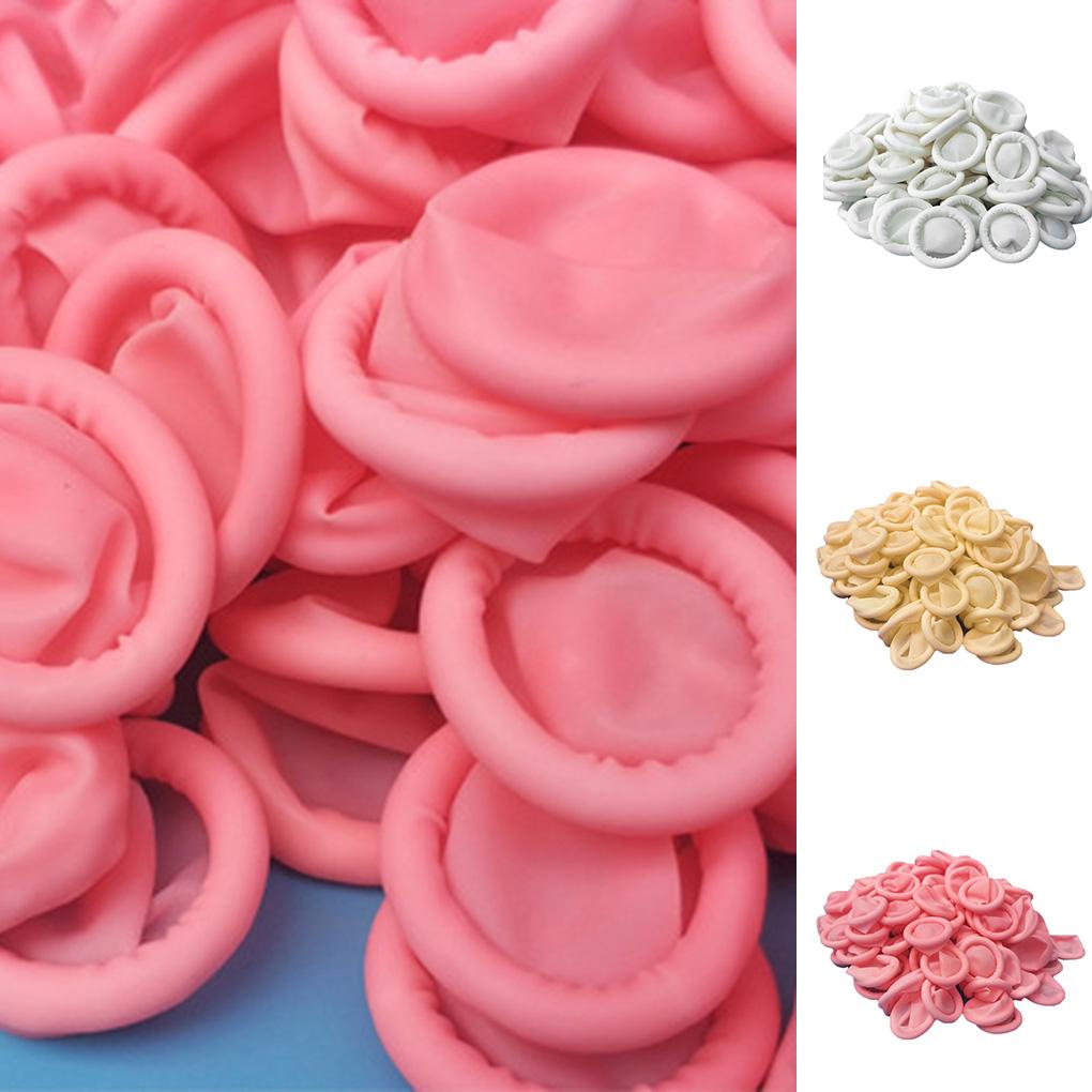 120 Stück Naturkautschukhandschuhe Fingerlinge Latex Fingerspitzschutz