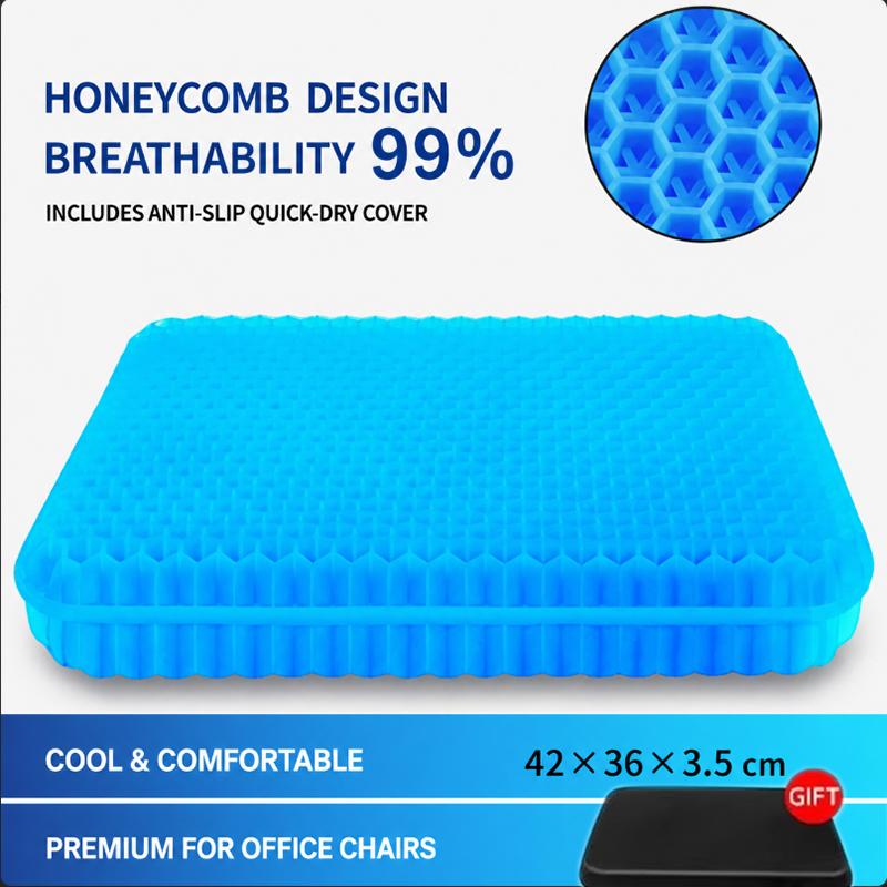 Gel Seat Cushion for Long Sitting Extra Thick Gel Cushion for Wheelchair Soft Chair Pads Cushions Tailbone Pain Relief Cushion
