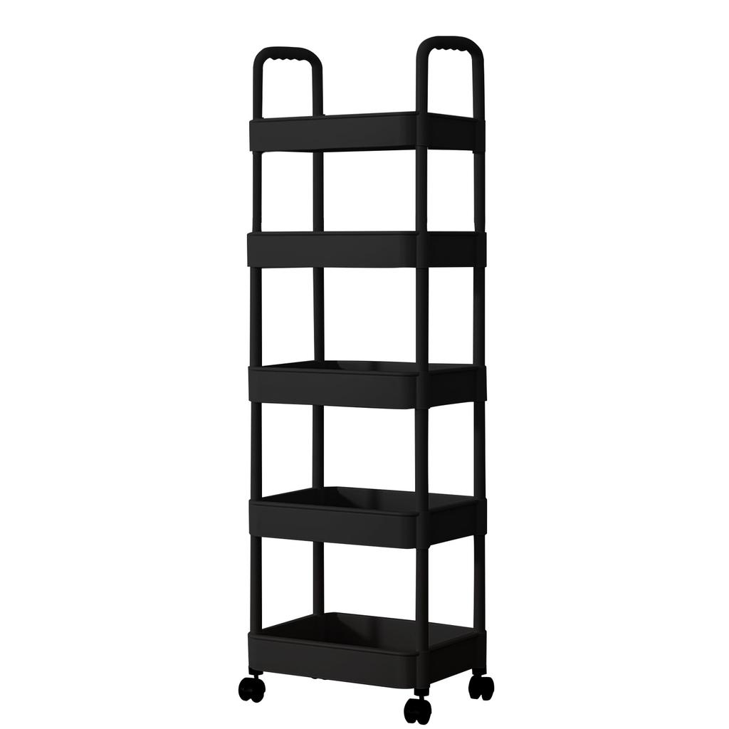 Suport de depozitare pentru cărucior mic cu mai multe straturi de uz casnic, de la podea la podea, bucătărie, dormitor, baie, suport de depozitare, cu roți