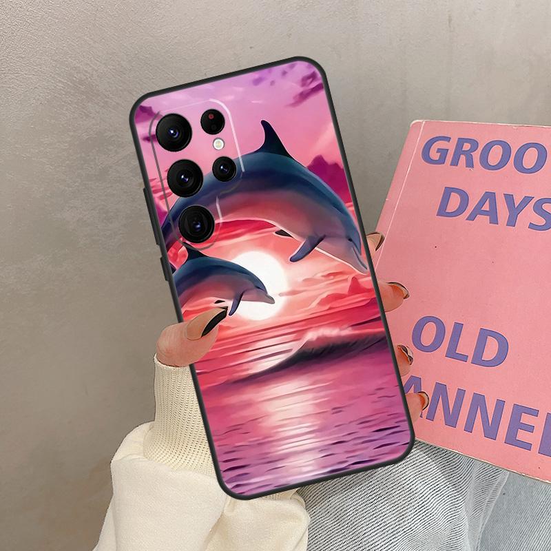 Dolphin Case For Samsung Galaxy S25 Ultra S20 S21 S22 S24 S23 Ultra S9 S10 Plus S25 FE Cover Coque