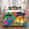 3pcs Abstract Art Print Bedding Set, Breathable and Soft, Suitable for All Seasons, Ideal for Home Use, Suitable for Bedroom Decor 21126