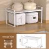 Retractable Layered Storage Shelf - Nail-Free Iron Organizer for Dorms