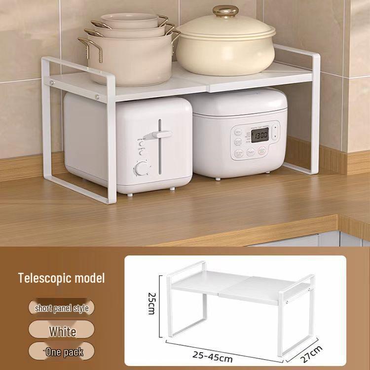 Retractable Layered Storage Shelf - Nail-Free Iron Organizer for Dorms