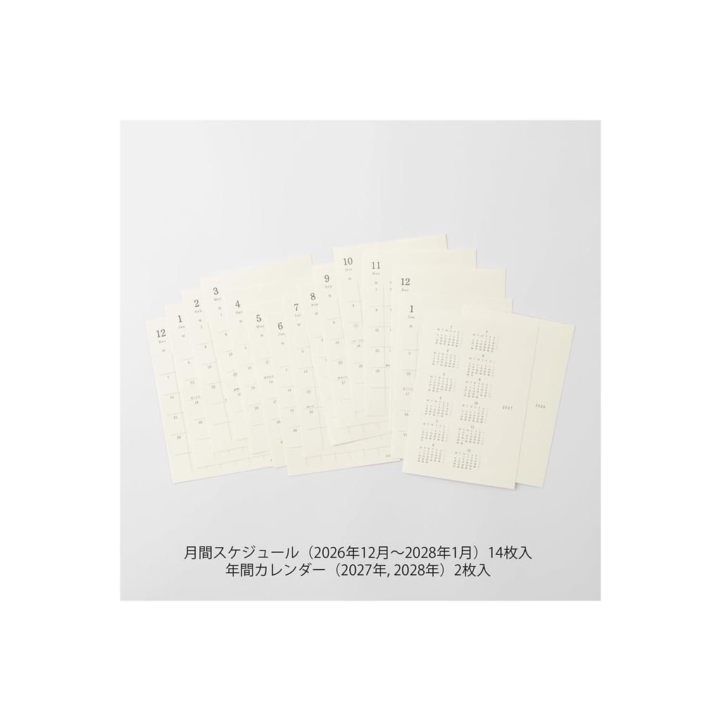 Diary Stickers DESIGNPHIL Midori MD Notebook Diary Sticker 2027 Monthly S M L Dec 2026 Start Monday Start