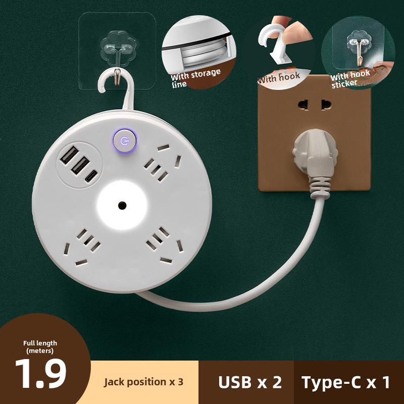 Smart Multi-Hole Socket with USB Night Light for Home & Office