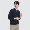 SEPTWOLVES Men's Solid Half-Placket Thick Wool Sweater