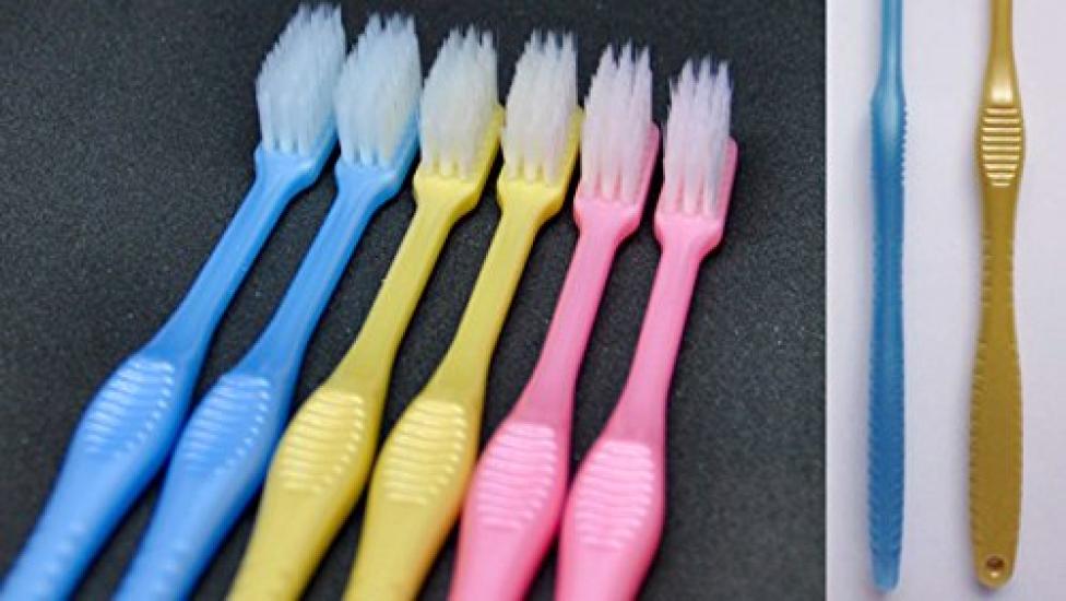 Toothbrush Designed by Toothbrush Craftsman Shigeji Tanabe: Easy-to-use Toothbrush for People In Their 40s and Older, Tapered Bristles, 6-pack X 2