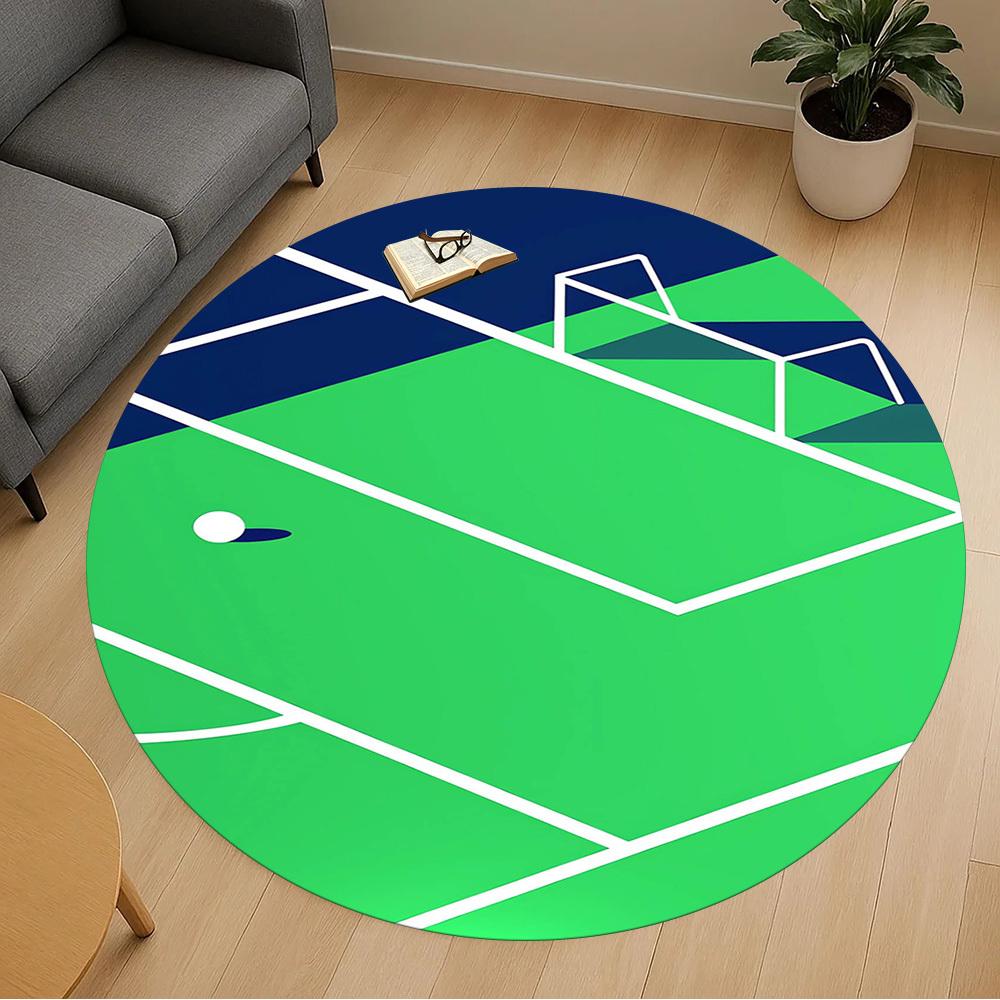 1pc Golf Course Pattern Office Round Rugs, Under Chair Round Rugs for Living Room, Bedroom, Bathroom Decoration Carpet 091872