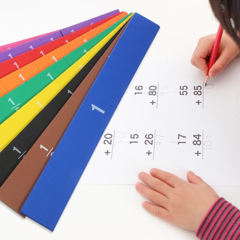 51Pcs Fraction Cubes Math Montessori Math Materials Teaching Aids Learn Fraction Equivalences Props For Kids Educational Toy