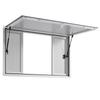 Verkaufsfenster 135x84 cm, Servicefenster aus Aluminiumlegierung für Food Truck, bis zu 85 Grad aufstellbares Bedienfenster mit 4 Schiebefenstern, Markisentür,