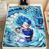 Vegito Cartoon Printed Flannel Blanket, Ideal for Bed Sofa Chair, Picnic Travel Use, Warm Home Bedroom Decor -HE33
