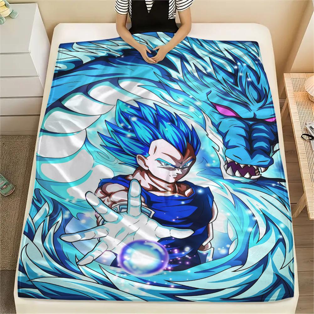 

Vegito Cartoon Printed Flannel Blanket, Ideal for Bed Sofa Chair, Picnic Travel Use, Warm Home Bedroom Decor -HE33 75x90cm