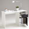 Bureau JACKSON - Décor blanc P/noir - L123 x H76,5 x P50 cm - Fabriqué en Allemagne