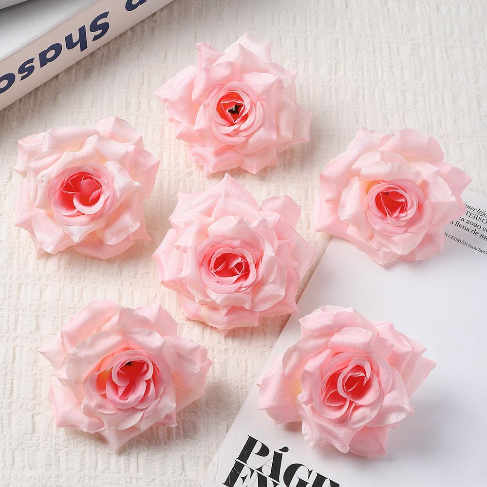 Rose Hair Accessory 9cm Artificial Flower Hair Clip Flower Brooch Bride's Headwear for Party Garden Home Decoration Wedding Deco