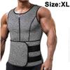 XL Gray Neoprene Sauna Vest: Fitness Corset, Sweat-inducing, Weight Loss