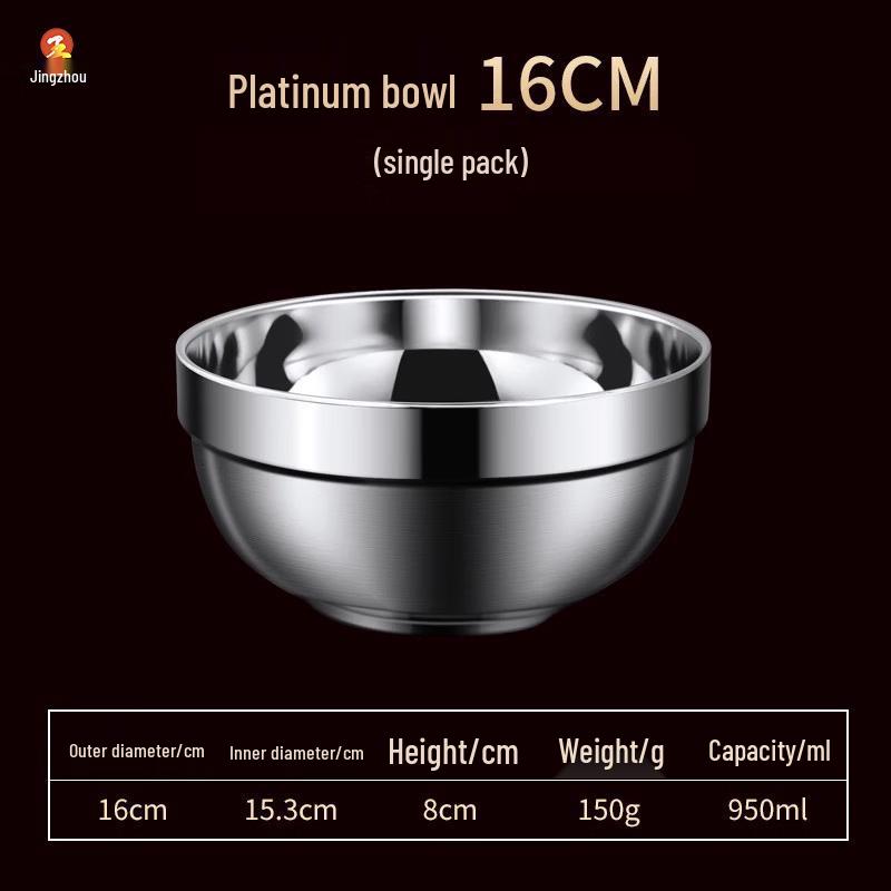 Jingzhou Double-Layer Stainless Steel Heat-Insulated Bowls