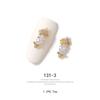 2pieces 3D Metal Zircon Nail Art Jewelry Japanese Nail Decorations Top Quality Zircon Crystal Manicure Zircon Diamond Charms