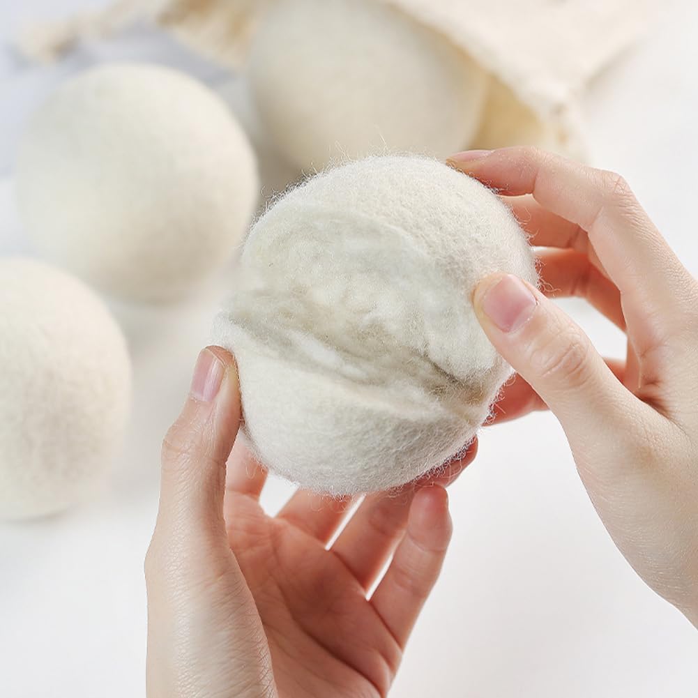 3/6/9 PCS Reusable Dryer Balls – Replace Dryer Sheets, Add Essential Oils for Natural Scent, Reduce Drying Time & Static