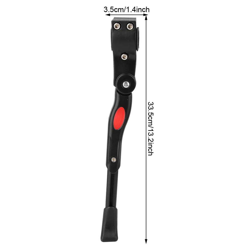 Aluminium Alloy Adjustable Bike Bicycle Side Kickstand Parking Stand Support Foot (black)