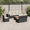 VidaXL Garden Lounge Set with Cushions 9 Pcs, Sofas and Patio Table, Outdoor Furniture Set Patio, Black Resin 3257813