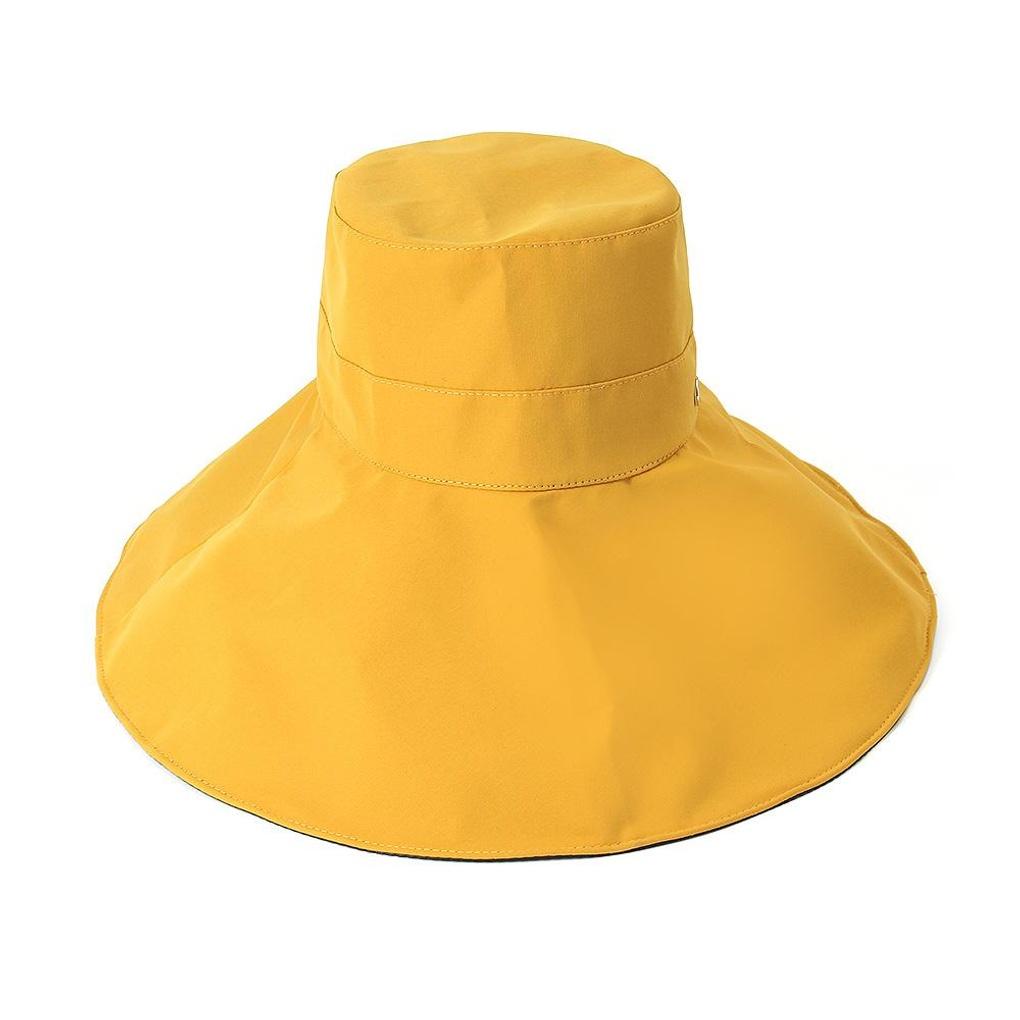 UV-blocking blackout bucket hat (mustard) wide-brimmed hat