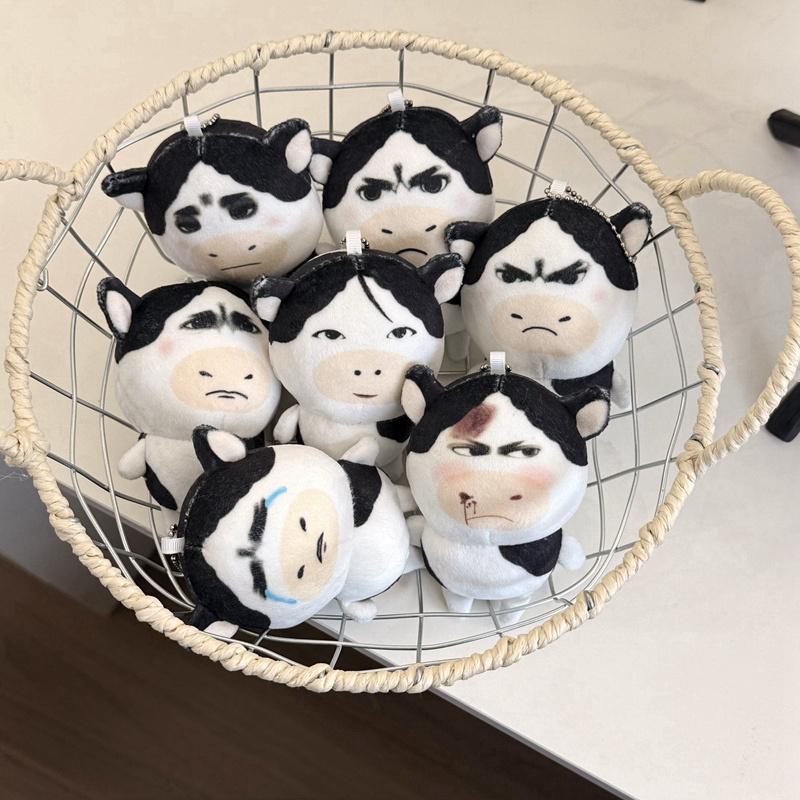1020Cm Funny Emotion Animal Plush Toy Stuffed Kawaii Cow Panda Small Plushie Gift