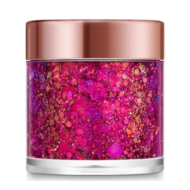 1Pc Sequins Body Glitter Gel Make Up Glitter For Body Face Hair Eyeshadow,Festival Party Carnival Makeup Decorations Longlasting