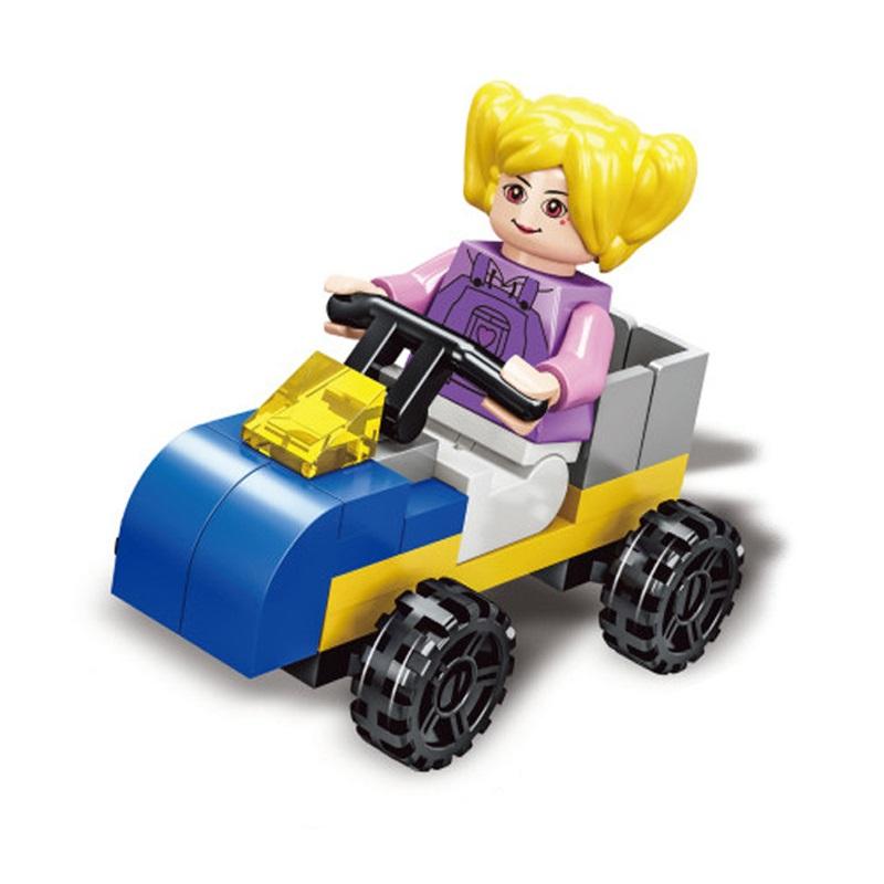 2 IN 1 SLUBAN Girl Royal Carriage Wagon Model Building Blocks Enlighten Action Figure Toys For Children