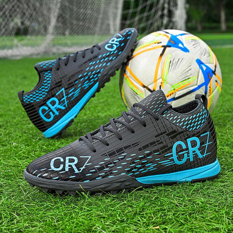 2025 New C Luo Low-top Student Football Shoes Long Nails AG Broken Nails TF Youth Professional Training Competition Shoes