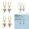 Bird Hoop Earrings Alloy Water Drilling Classic Animal For Daily Wear