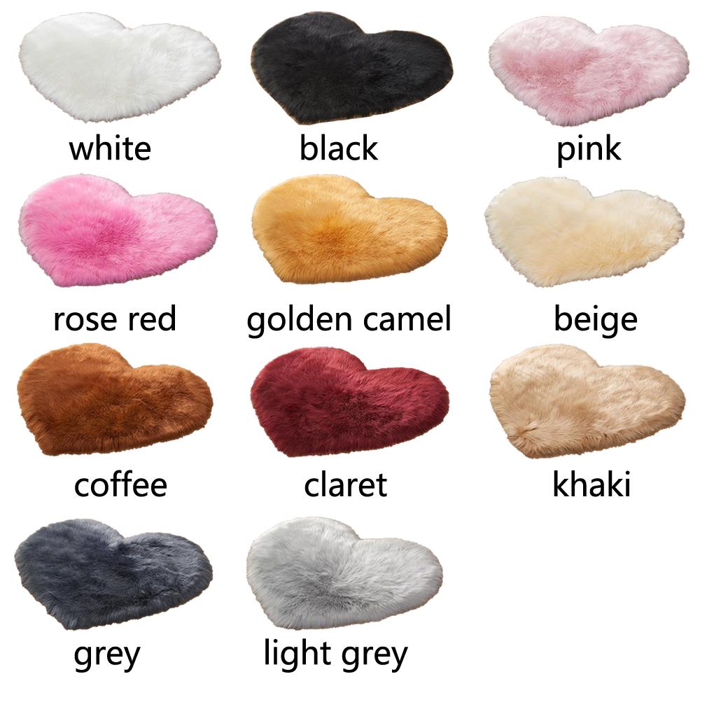 Rugs Floor Mat Heart Shaped Indoor Anti-skid Cold-Proof Carpets Bedside Living Room Children's Window Chair Decorations