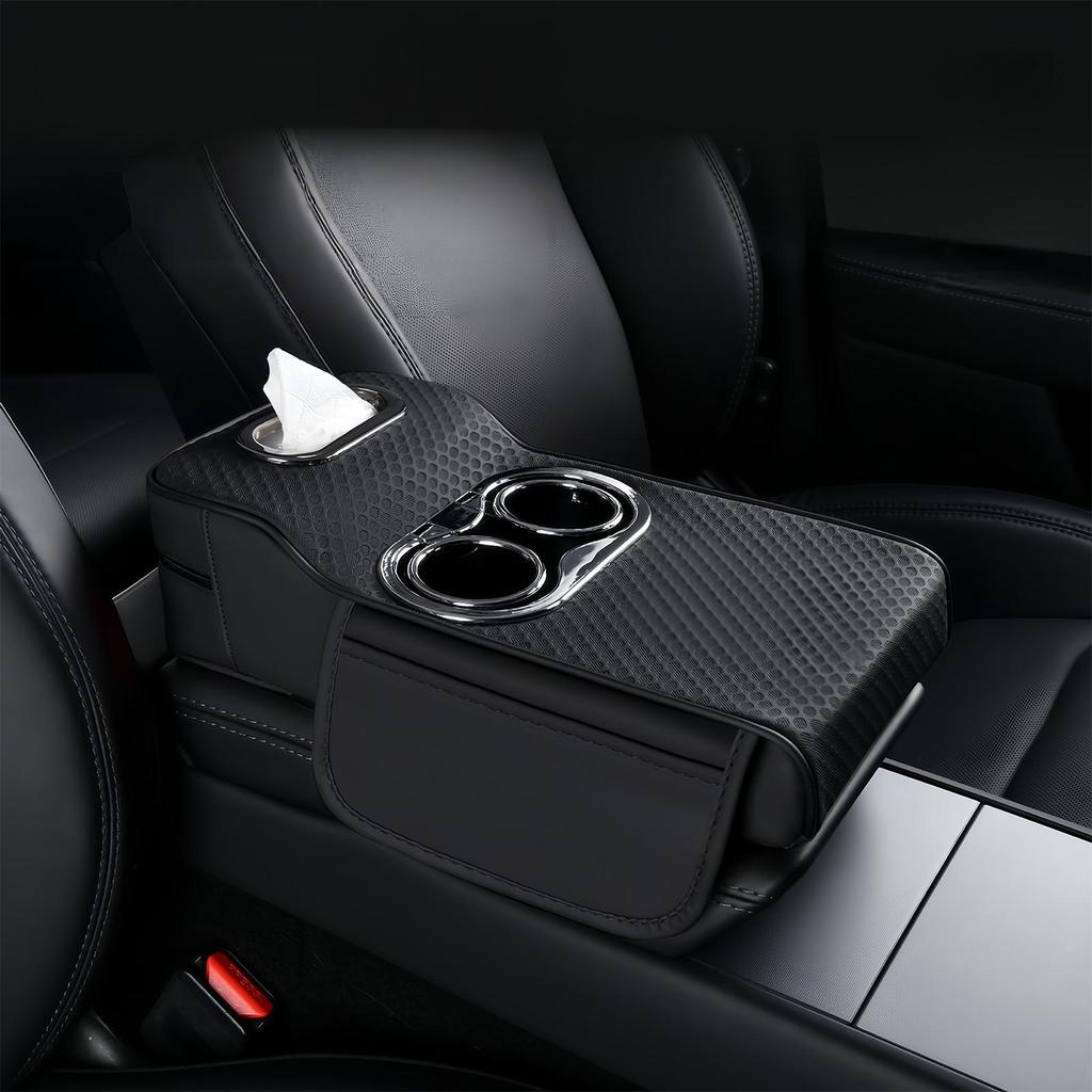 Car Armrest Pad Long-Lasting Organization With Elastic Strap Armrest Cover For Car For Family Adults Men Women Automotive