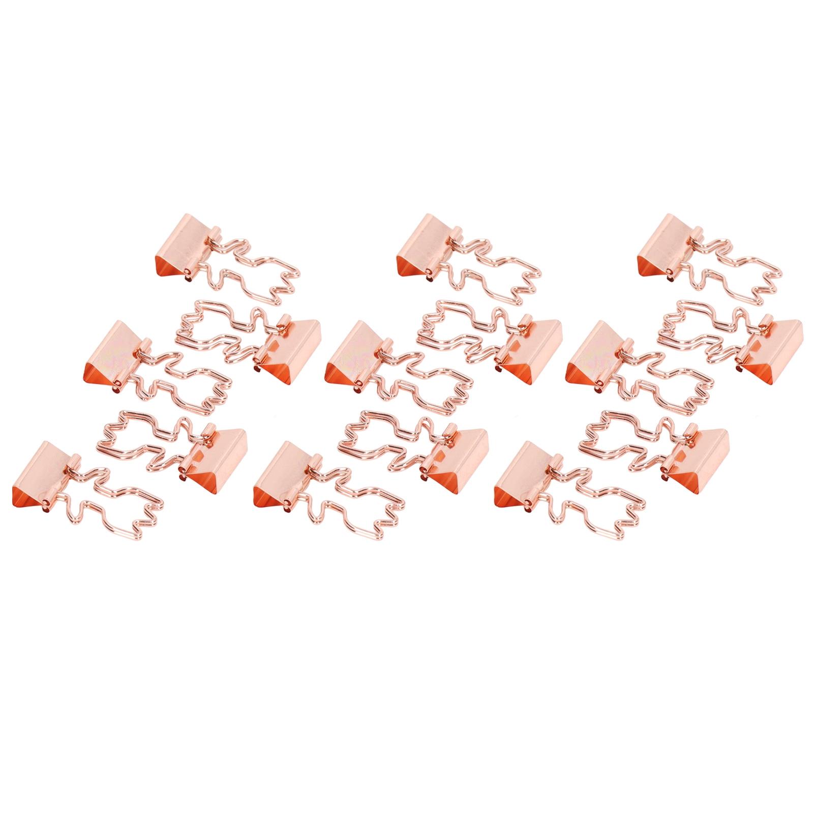 

15 шт. розово-золотых зажимов для папок с сильной силой зажима, металлические маленькие зажимы для папок с сильной силой зажима