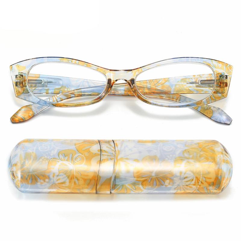 

IENJOY Нові портативні окуляри для пресбіопії з футляром Жіночі окуляри для читання Барвистий дизайн Окуляри для пресбіопії 1.0-4.0 +250