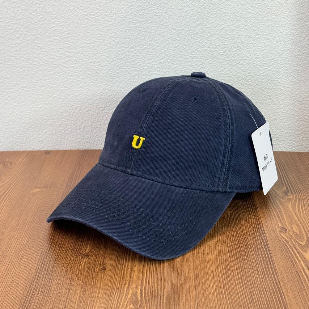 Fashion Hat High Quality Letter U Embroidery Baseball Hat Men's and Women's Korean Version Big Head Circumference Face Small Shade Cap Couple Hat