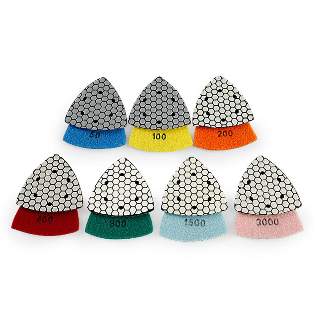 Triangle Diamond Polishing Pads Granite Marble Stone Excellent Gloss Good Durability Granite Marble Concrete Stone Sanding Pads
