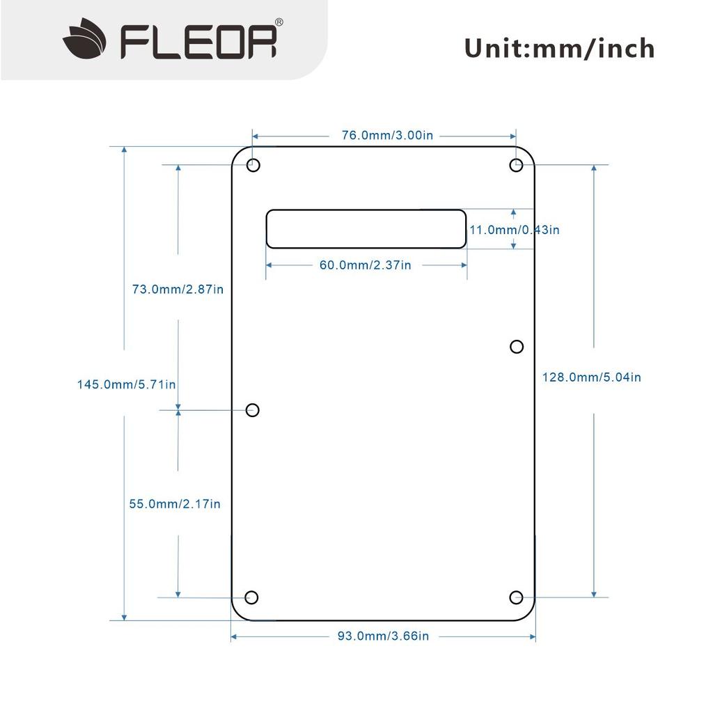 FLEOR 1pc ST Guitar Pickguard Tremolo Cavity Cover Guitar Back Plate Backplate with Screws for FD ST