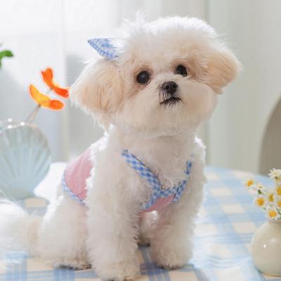 Schleife Liebe Relief Textur Hosenträger kleiner Hund Katze Sommer ärmellose Weste Haustier Hund Hundekleidung