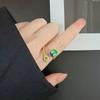 Zirkonový prsten Dámský Niche Prémiový Barevný Šťastný Květ Měsíc Hvězda Hřejivý Módní Elegantní Jedinečný Delikátní Vznešený Otevírací Nastavitelný Prsten