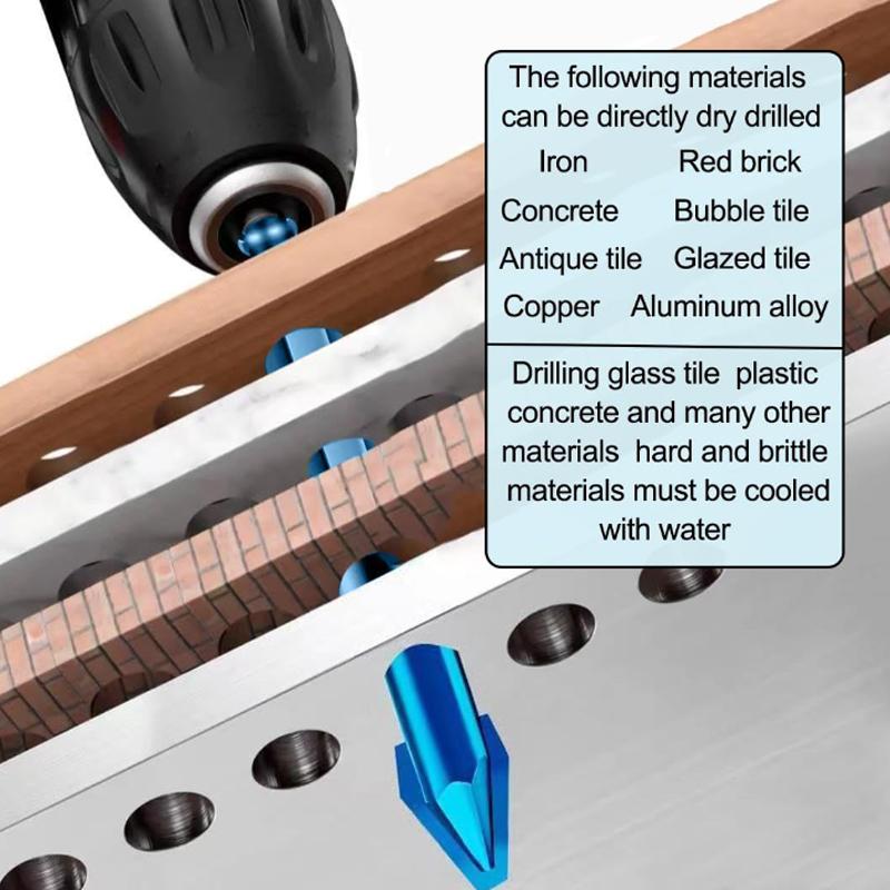 Special Crooked Tip Eccentric Drill Bit Set Drills Concrete Masonry Metal Glass