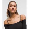 Lululemon Wunder Train Off Shoulder Long Sleeve Shirt Black