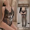 Sexy Lingerie One-piece Lace Temptation Hot Hollow Perspective Open File Free Onesie Women