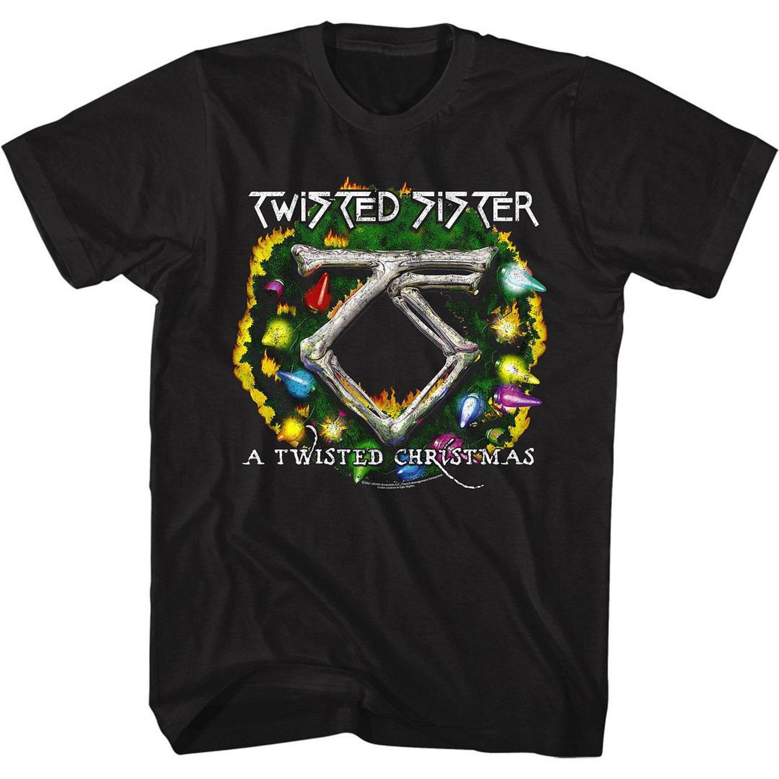 Twisted Sister Twisted Christmas Black Adult T-Shirt XL