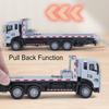 1:32 Road Rescue Flatbed Truck Alloy Dump Model Diecast Toys Car Doors Opened Sound Light Pull Back Vehices Children's Fun Gifts